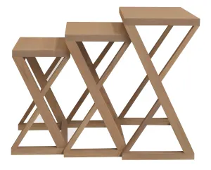 CT Manhattan Solid Mindi Timber Z Style Nest of Table thumbnail 1