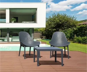 FL Sky 3 Piece Outdoor Lounge Setting with Side Table thumbnail 5