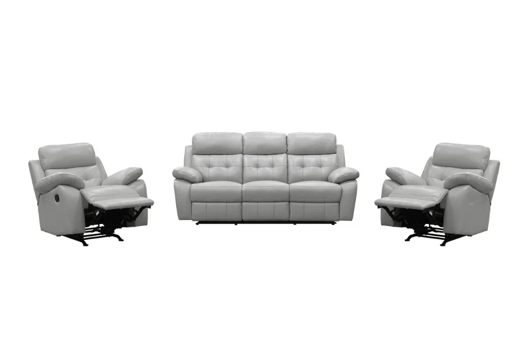 VI Cosmic 3 Seater Leather Recliner Lounge with 2 Single Recliners