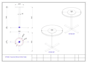 RL Kolo Metal Leg Round Coffee Table thumbnail 3