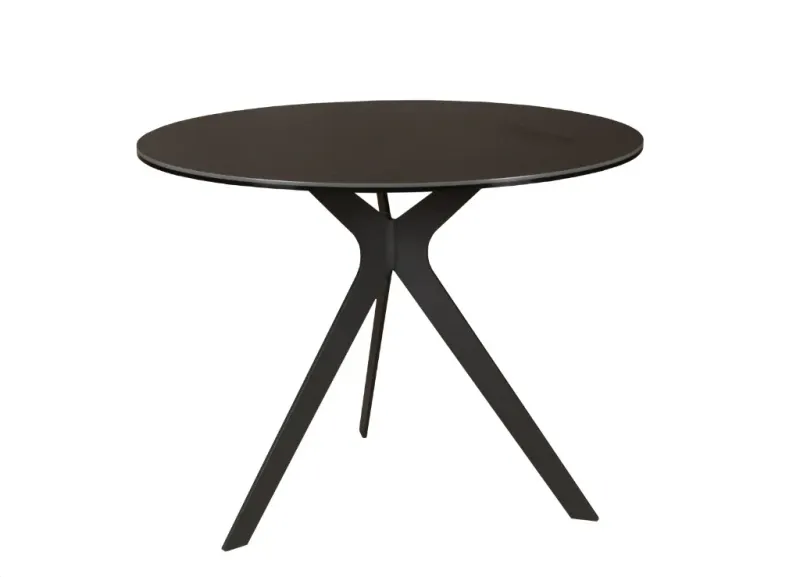 VI Flip Ceramic Top Metal Leg Round Side Table