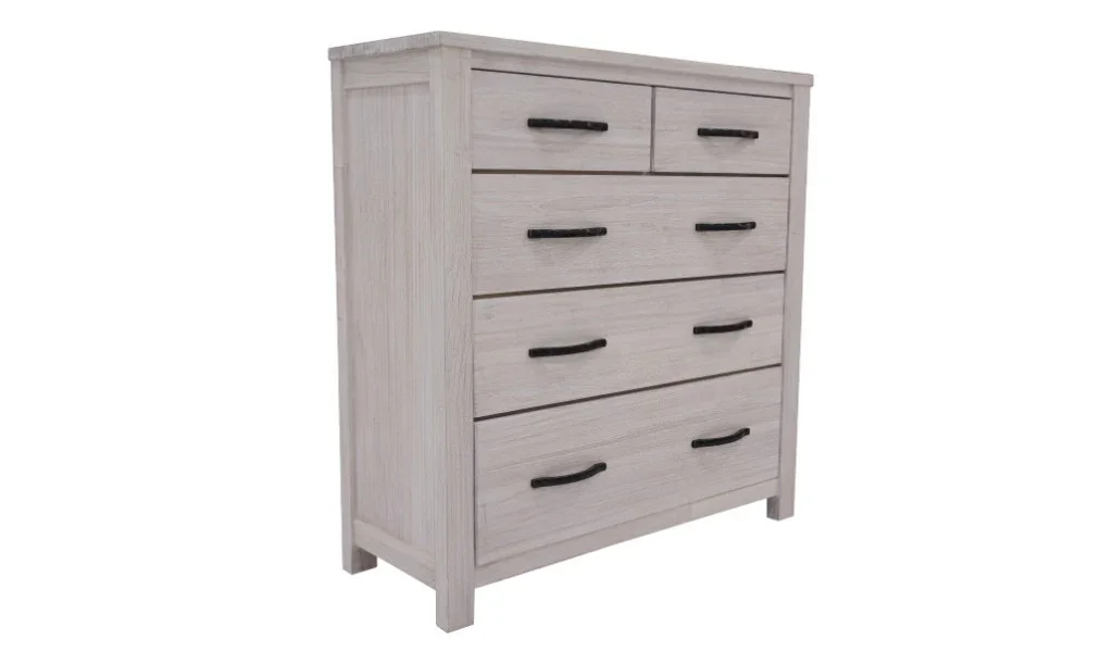 VI Florida Solid Timber Coastal Design 2 Over 3 Drawers Tallboy