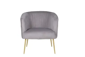 BT Perla Velvet Upholstered Fluted Back Armchair thumbnail 5