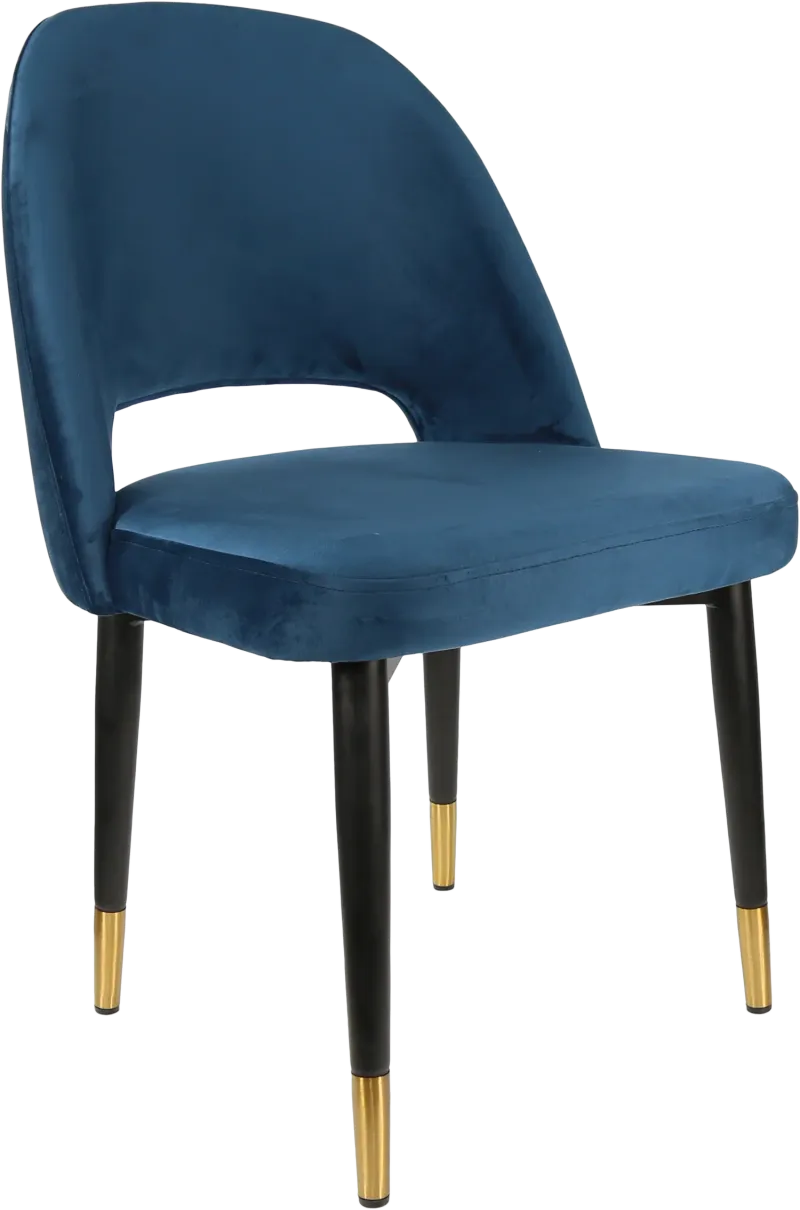 FL Semifreddo Velvet Upholstered Metal Legs Hospitality Chair