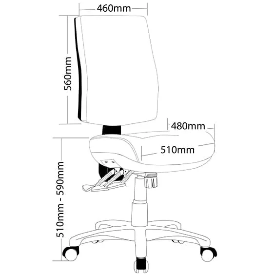 ST Galaxy Fabric Upholstered High Back Task Chair
