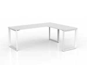 OL Anvil Melamine Top Metal Frame Office Desk with Return thumbnail 12