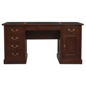 CT Tasmania Solid Timber 1 File Door 6 Drawer Executive Desk thumbnail 5