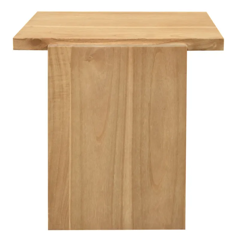 CT Hudson Block Solid Mahogany Timber Square Side Table
