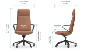 OL Nico Genuine Leather High Back Executive Designer Chair thumbnail 2