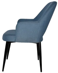 EZ Albury Black Metal Leg Upholstered Hospitality XL Armchair thumbnail 11