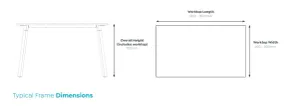 OL Plantation Melamine Top Timber Leg Single Sided Desk thumbnail 5