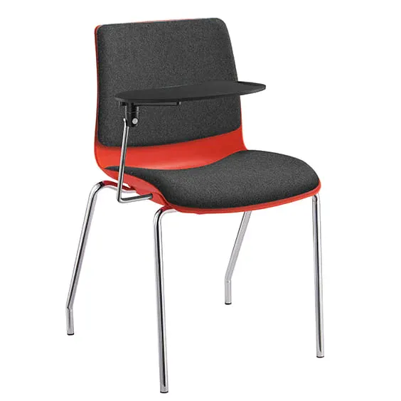 ST Pod Upholstered 4 Leg Red Shell Training Chair