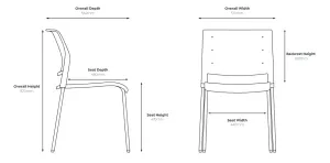 OL Game Fabric Upholstered Hospitality Stacking Chair - Charcoal Shell thumbnail 2