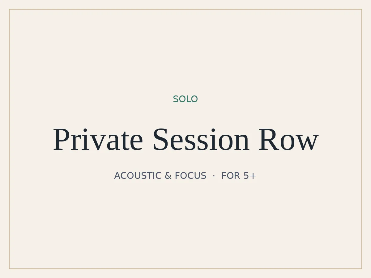 Private Session Row