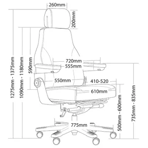 ST Stanza Multishift High Back Heavy Weight Leather Executive Chair thumbnail 6