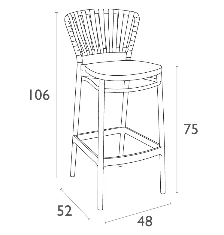 FL Siesta Portofino Bar Stool 75 thumbnail 3
