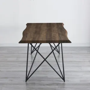 HE Carrington Solid Timber Top with Metal Base Dining Table thumbnail 3