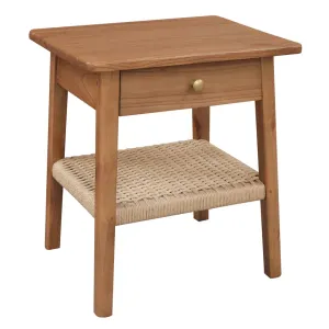 CT Kelly Solid Timber Papercord 1 Drawer Bedside Table thumbnail 2
