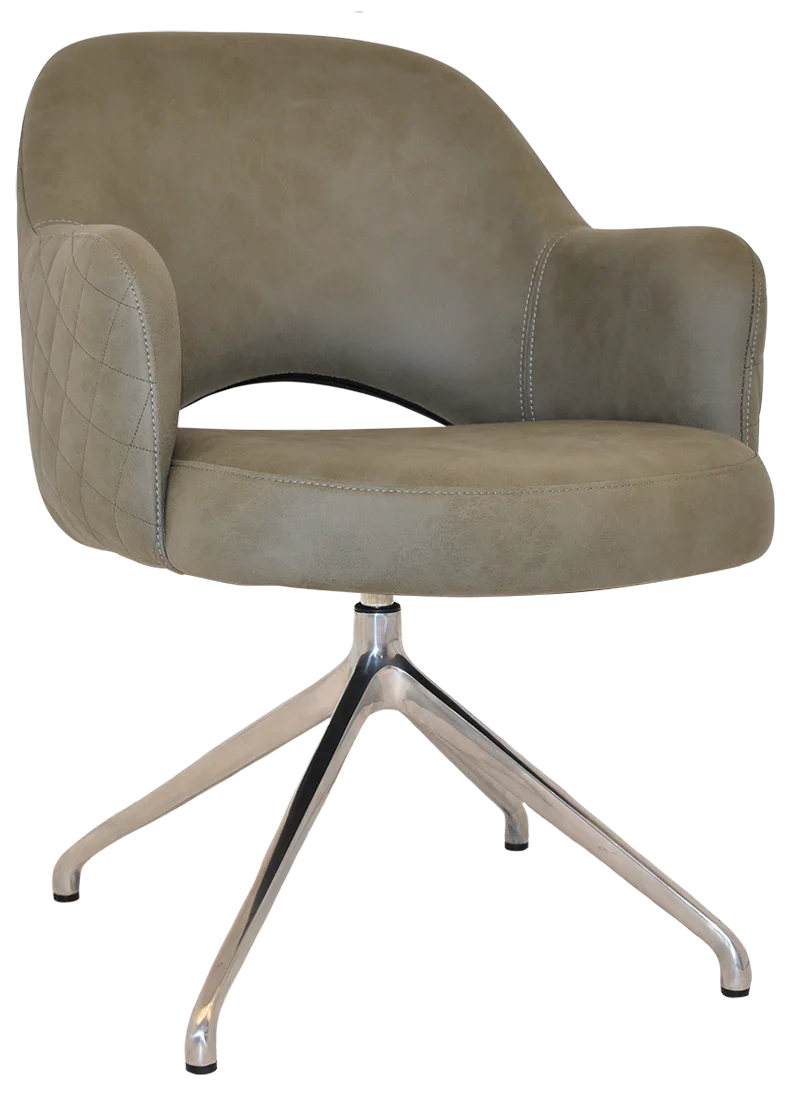 EZ ARM CHAIR ALBURY TRESTLE V2 POLISHED ALU
