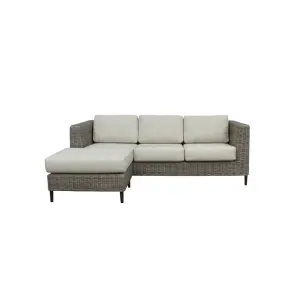 VI Portia Synthetic Rattan Wicker 3 Seater Outdoor Lounge with Reversible Chaise thumbnail 1