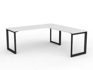 OL Anvil Melamine Top Metal Frame Office Desk with Return thumbnail 7
