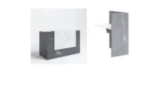 GP Sorrento Marble Charcoal Melamine Reception Counter thumbnail 3