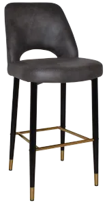 EZ STOOL ALBURY SIDE 750 METAL BLACK BRASS thumbnail 1