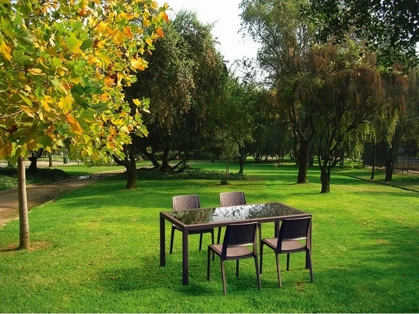FL Verona Rattan Look Hospitality Outdoor Stackable Chair