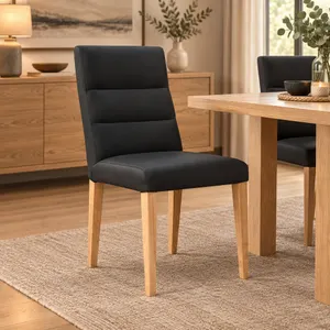 MD Malhouse Genuine Leather Timber Leg Dining Chair thumbnail 2
