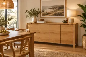 MD Laura Solid Timber 4 Door Buffet thumbnail 2