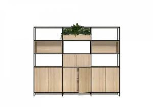 OL Rhodes 8 Door 2 Open Shelf Welded Storage with 3 Planter Box thumbnail 1
