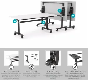 OL Ascend Tech Adjustable Flip Table thumbnail 4