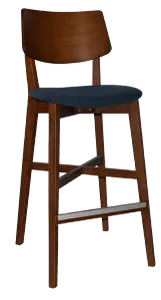 EZ Phoenix Light Walnut Stained Solid Timber Framed Barstool thumbnail 11