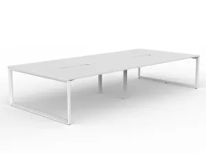 OL Anvil 4-User Double Sided Workspace – White Top with White Frame thumbnail 12