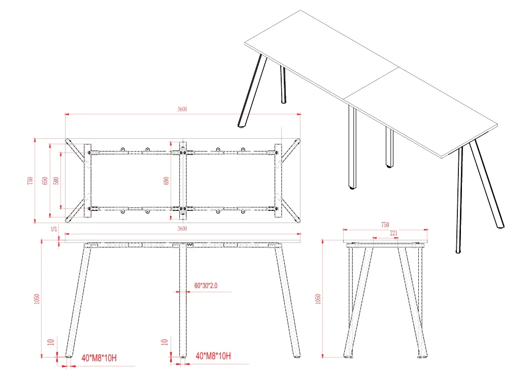 RL Eternity Metal Leg High Bar Table