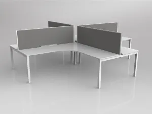 OL Axis 4 User 90° Workstation with Screen - Splice Fabric thumbnail 1