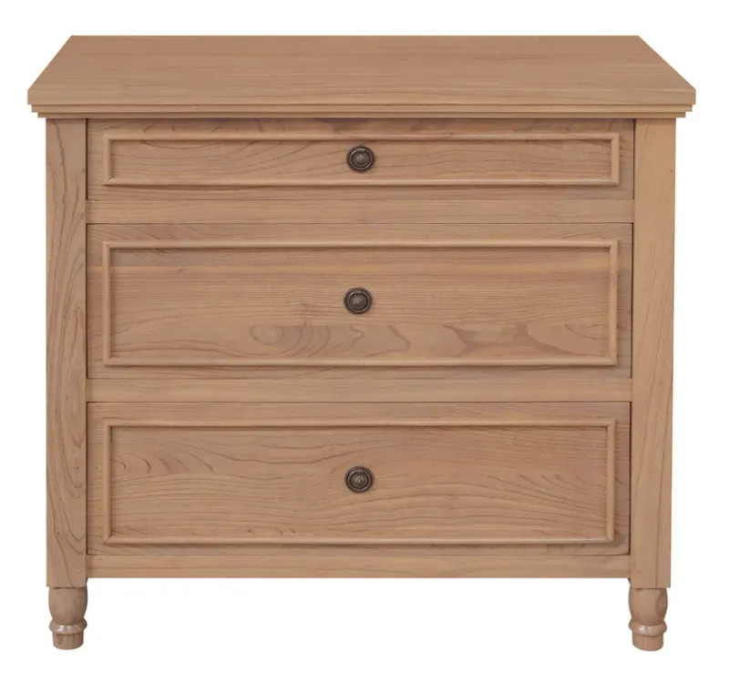 CT Beau Solid Timber 3 Drawer Bedside Table