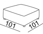 EL Hilton Ottoman Deluxe Fabric thumbnail 2