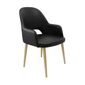 FL Orleans Bourbon PU Leather Upholstered Aluminium Legs Hospitality Armchair thumbnail 9