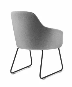 RL Aspen Fabric Upholstered Metal Sled Base Visitor Tub Chair thumbnail 4