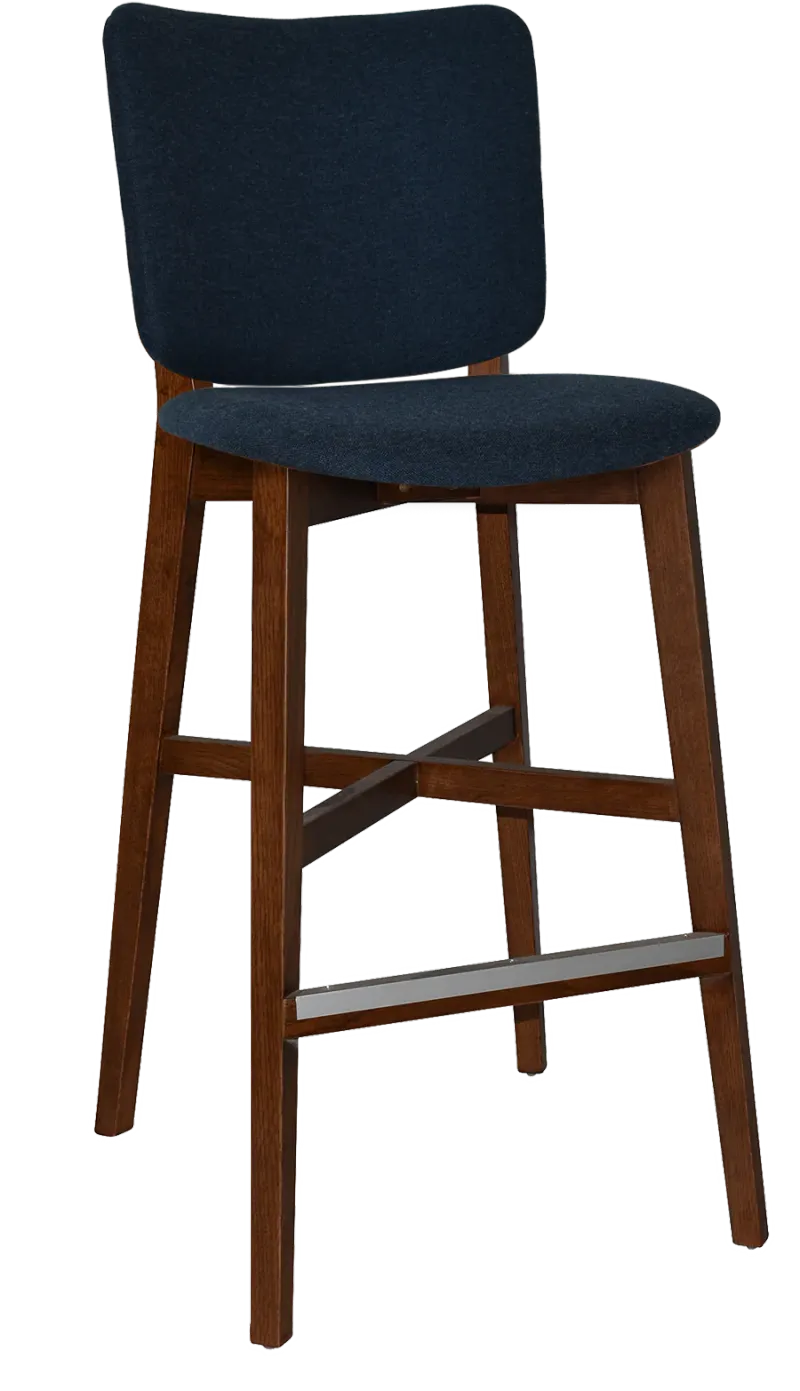 EZ STOOL DAKOTA UPH 2 LIGHTWALNUT - GRAVITY NAVY