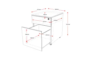 RL Go 2 Drawer Steel Mobile Pedestal thumbnail 4