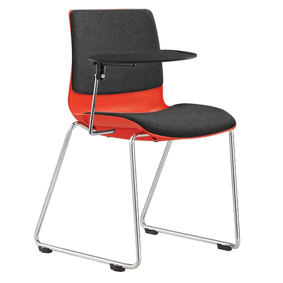 ST Pod Upholstered Sled Base Red Shell Training Chair