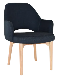 EZ Albury Solid Natural Stained Timber Upholstered Hospitality Dining Armchair - XL thumbnail 16