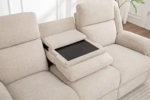 VI Dream 3 Seater Fabric Electric Recliner Lounge with Dropdown Table thumbnail 3