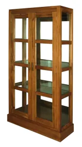 CT Paris Solid Timber 2 Door Mirror Back Display Cabinet thumbnail 5