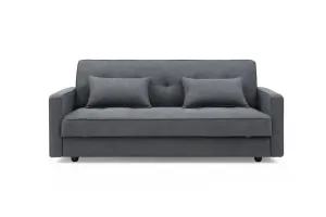 HE Jenny Fabric Upholstered Timber Leg 3 Seater Sofa Bed thumbnail 2