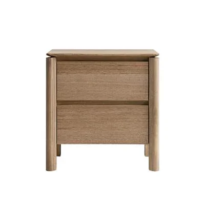 VI Luella Solid Timber 2 Drawer Bedside Table