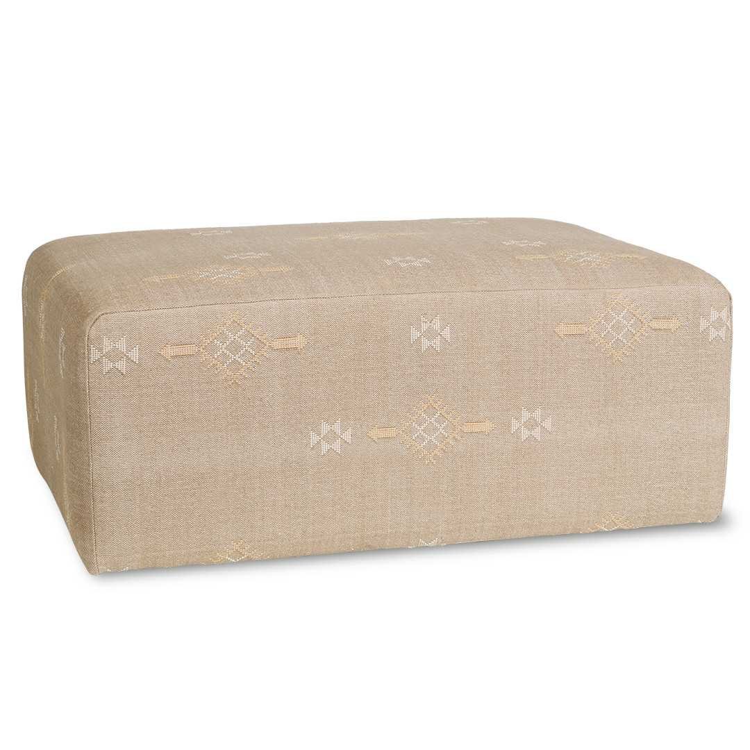 SH Bronte Fabric Upholstered Ottoman - Mushroom