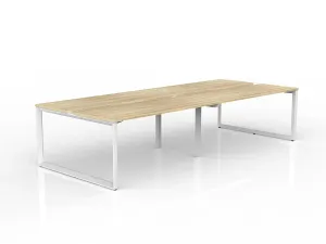 OL Anvil 4-User Double Sided Workspace – Oak Top with White Frame thumbnail 10
